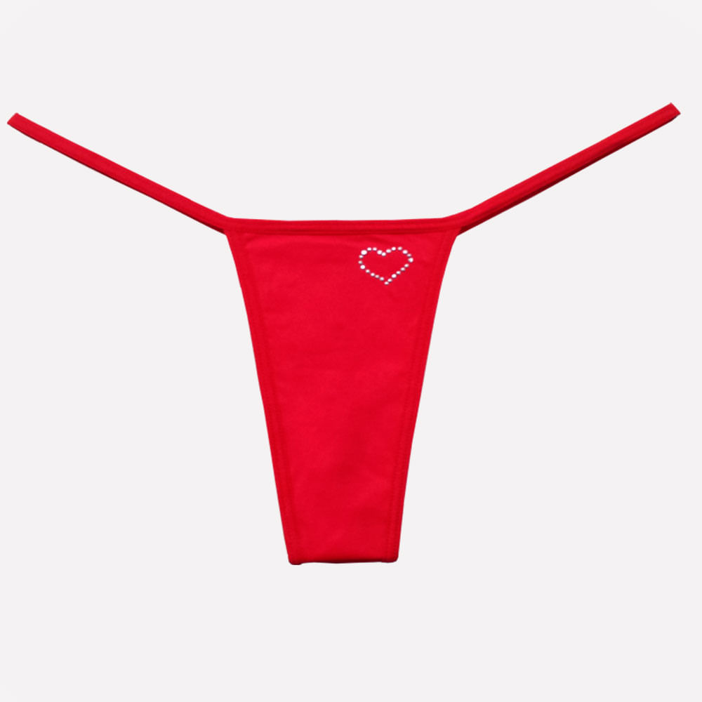 Calcinha Fio Dental Confortável e Sexy Vermelho - sensuallelingerie