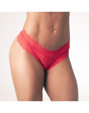 Calcinha-Fio-Dental-em-Renda-e-Tule-Super-Confortavel-e-Nao-Marca----Vermelho