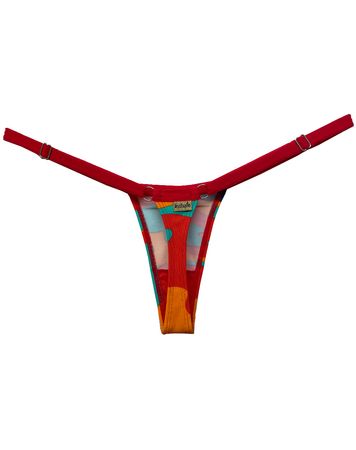 Micro-Calcinha-Fio-Dental-Regulavel-Mini-Tanga-para-Academia----Vermelho